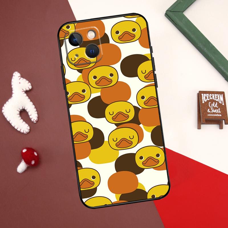 Чехол Kwaii yellow duck для iPhone 12 11 13 14 15 Pro Max 12 Mini 7 8 Plus X XR XS Max SE 2020
