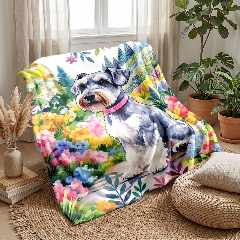 French Bulldog with Sunglasses Theme blanket Lightweight Warm Flannel Blanket Decorative Throw Blanket for Home Decoration