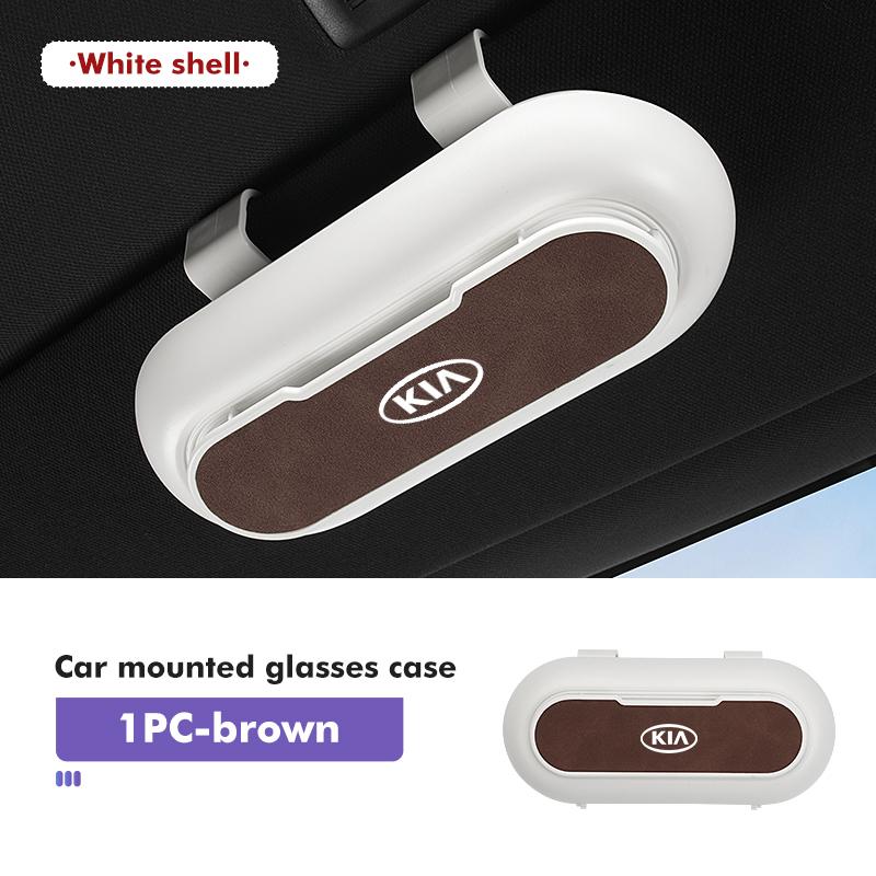 For KIA Car Glasses Case Sun Visor Hanging Eyeglass Storage Holder Box K5 K2 Rio Optima Sportage Venga Sorento Stonic Forte EQ9