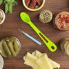 Olive Spoon Set, Hands-Free Long Handle Jar Clamps, Multi-Functional Pickle Grabber Tool, for Olives Can Onion Cucumber