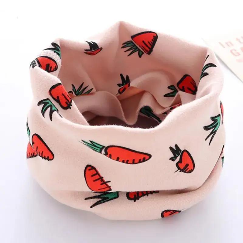1-6pcs Winter Children Warmer Neck Scarf For Kids Boys Girls Neckerchief Cute Baby Cartoon Scarf Soft Neck Collar Scarves