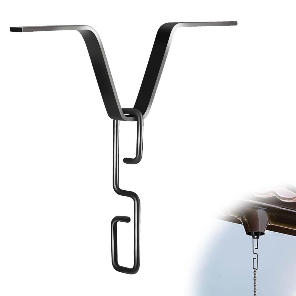 Железный крюк для дождевой цепи Сверхпрочный соединитель водосточной трубы Адаптер для желоба Сбор дождевой воды