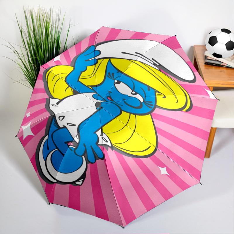 Smurfette's Adventure Umbrella 8-Frame for Travel, Camping, Casual Lightweight Portable Umbrella, Essential for Every Family Holidays Gift