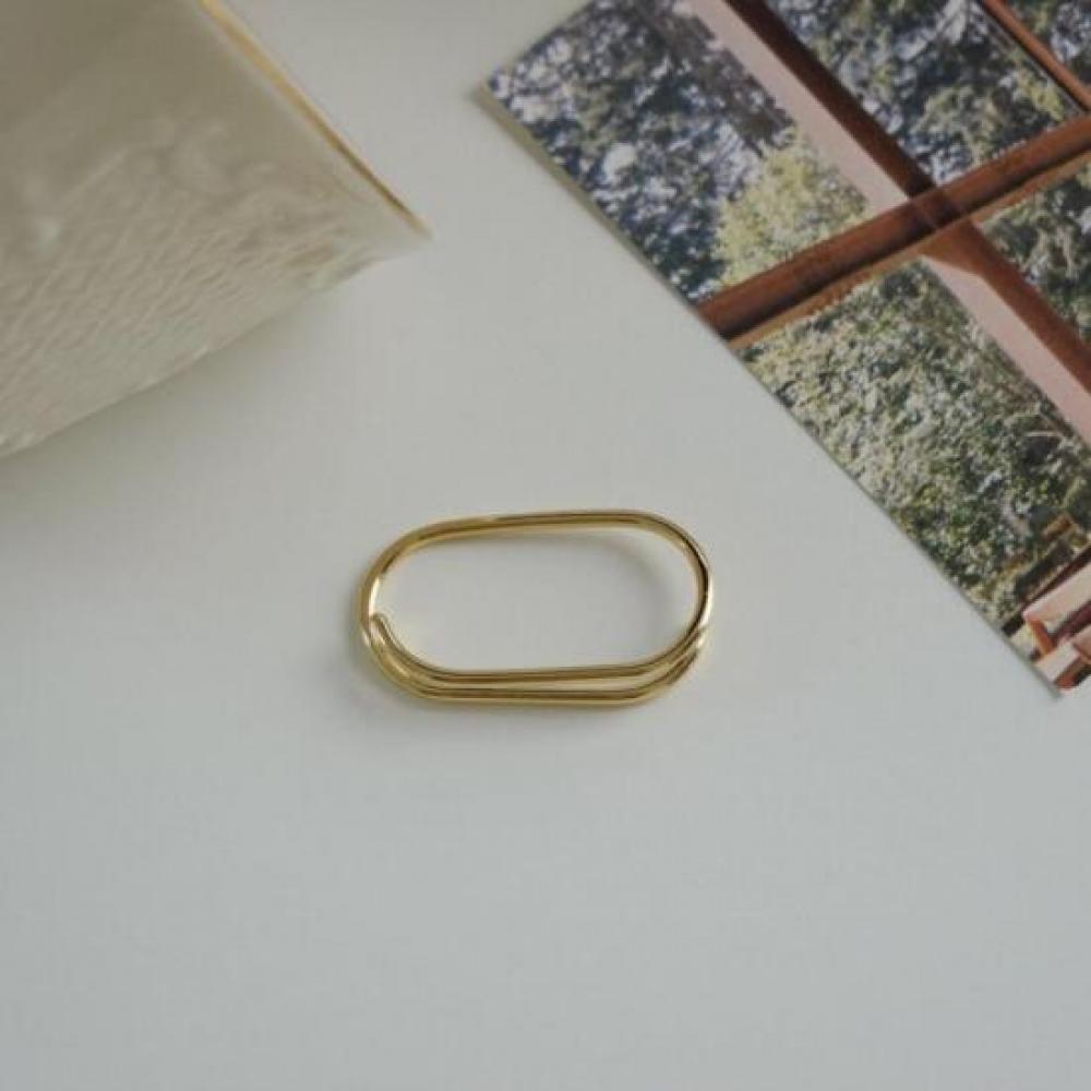 New Arrivals Open Run Bangle Layered Ring Minimal Silver Gold Women