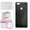 apgo Protective Skin Sticker for the Back Compatible with Vivo X20, Wrap Film, Foil, Vinyl - Pattern Black Leather