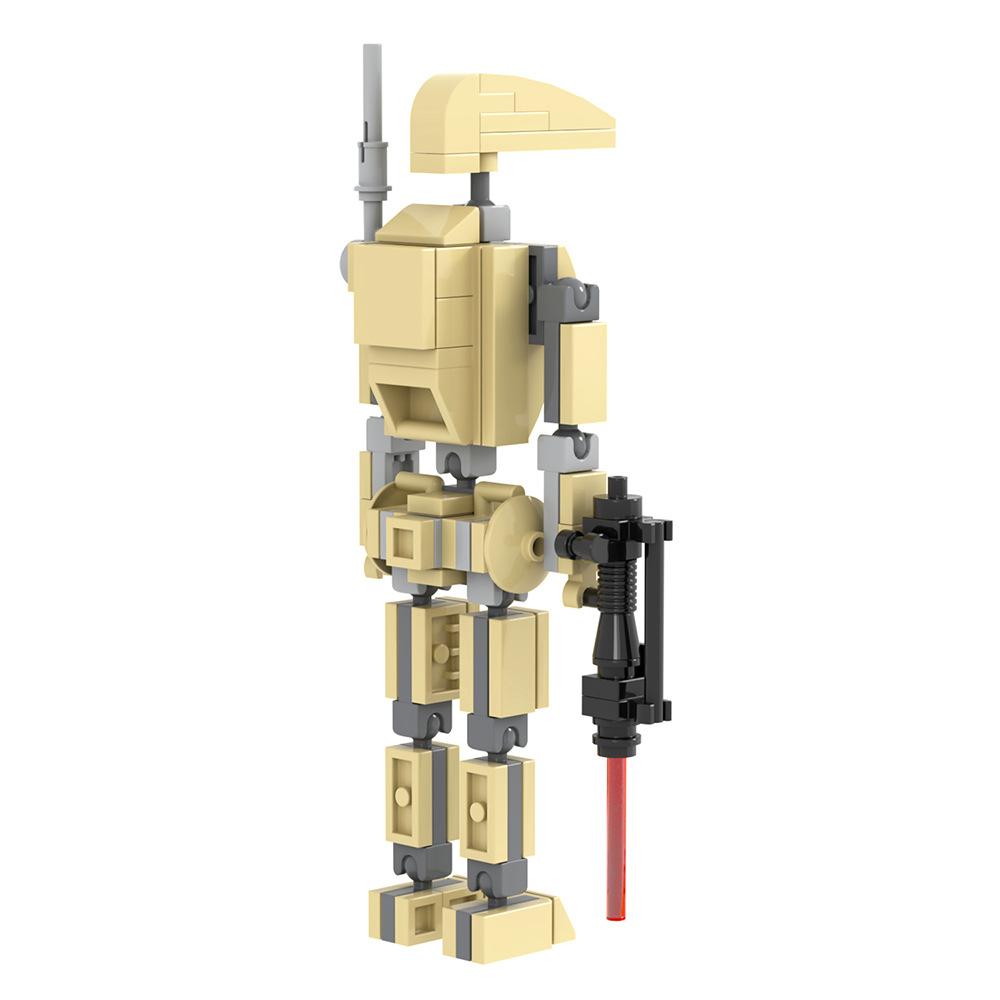 Новый Moc Звездный Робот Боевой Дроид Наемник Дроидека Мини Лазерный Пистолет Снайпер Фильм Классический Модель Конструкторы Наборы Кирпичи Игрушка Город