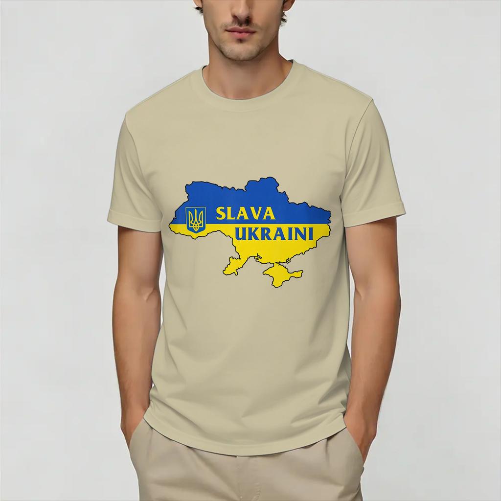 Украина Украинский Флаг Футболка Летняя Хипстерские Футболки Пара Хлопок Удобные Футболки с Коротким Рукавом Уличный Стиль Футболка