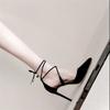 Cross Strap Stiletto High Heels Female Design Sense Pointed Sexy 2025 Summer Fairy New Niche Sandals