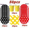Colored Polka Dot Birthday Party Supplies Tableware Set Cup Plates Napkin Pennants for Baby Shower Decoration Holiday Decor Prop