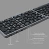 Foldable Bluetooth Keyboard with Numeric Keypad Rechargeable Folding Keyboard for IOS Windows Android Phone Tablet Laptop