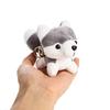 4color Plush Toy Keychain Plush Doll Kawaii Cartoon Dog Keychain Cute 10cm Siberian Husky Stuffed Doll Key Ring