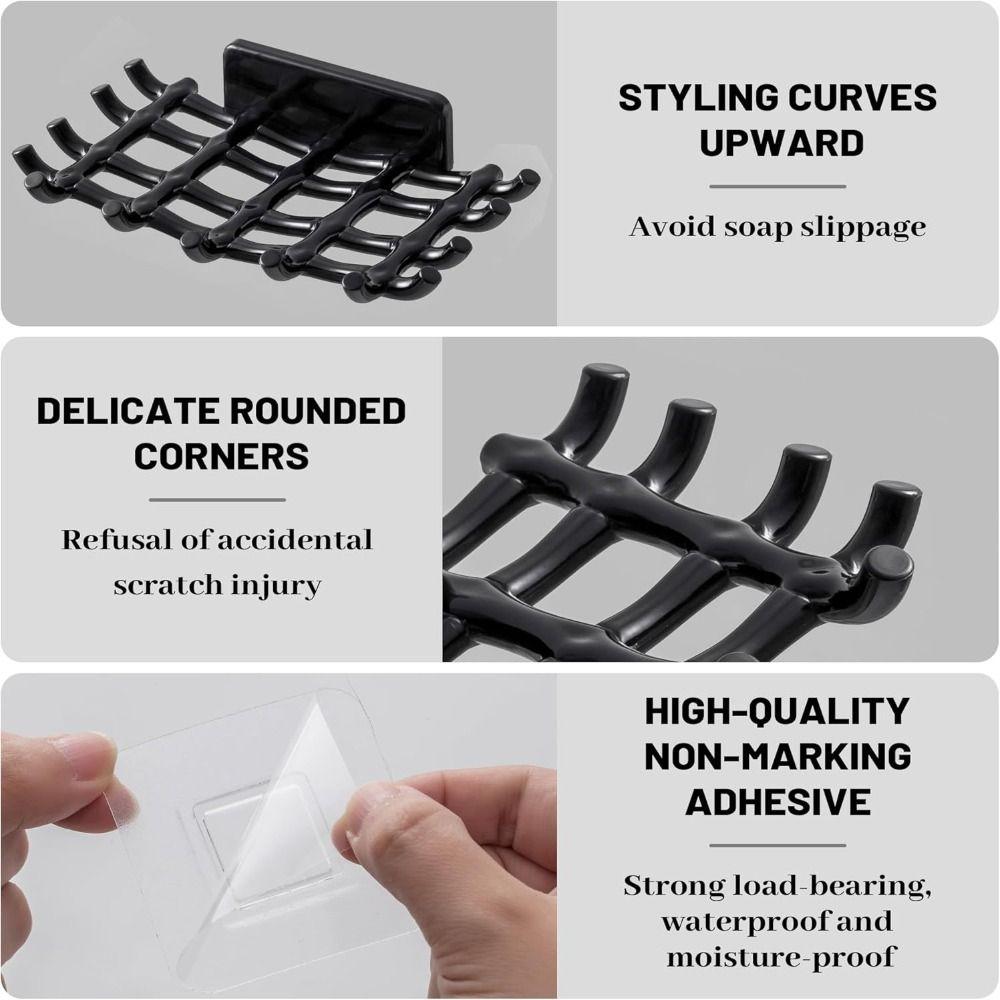 No Punching Wall Mounted Soap Box Wall Mounted Soap Holder Exquisite Soap Rack Shelf  Home Use