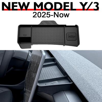 Для Tesla Model 3 Y 2026 2026 Лоток для хранения на приборной панели Органайзер для центральной консоли За экраном Ящик для хранения Органайзер на приборной панели Держатель для очков