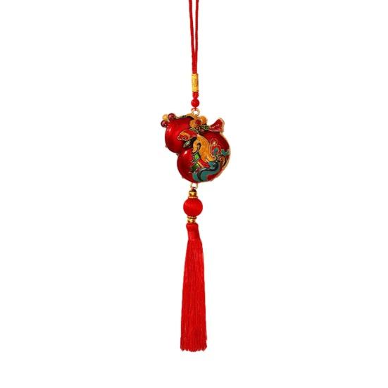 Chinese New Year Decorations 2026 Year of Horse Lucky Charm with Tassel Feng Shui Hanging Pendants for Wealth Good Luck