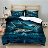 Shark City Lights 3PCS Bedding set,Ideal for 1pc Duvet Cover And 2pcs Pillowcases Perfect for Fan gift,Ideal for Bedroom, Dormitory