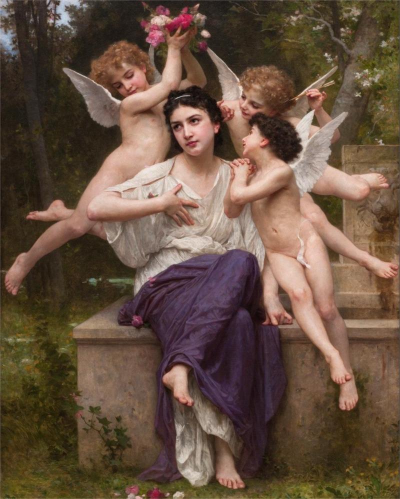 Художник Уильям Бугро Знаменитые Классические Портреты Винтажное Произведение Искусства Постер Холст Картины Настенное Искусство Картинки Домашний Декор