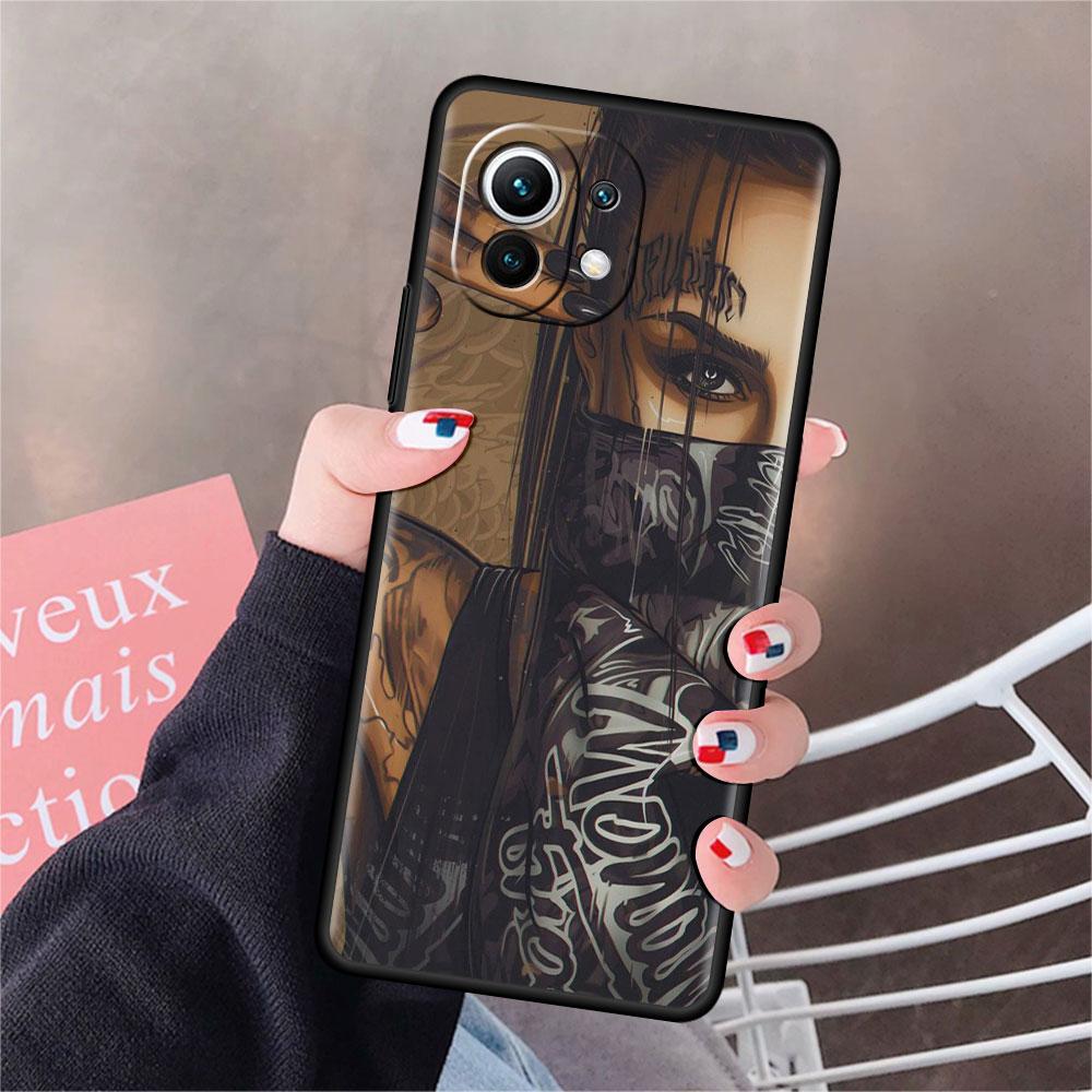 Sexy Tattoo Girl Funda Case For Xiaomi Mi 11 Lite 5G NE 11T Pro 10T 9T Note 10 12 12X 12S Ultra Soft Silicone Shell Phone Cover