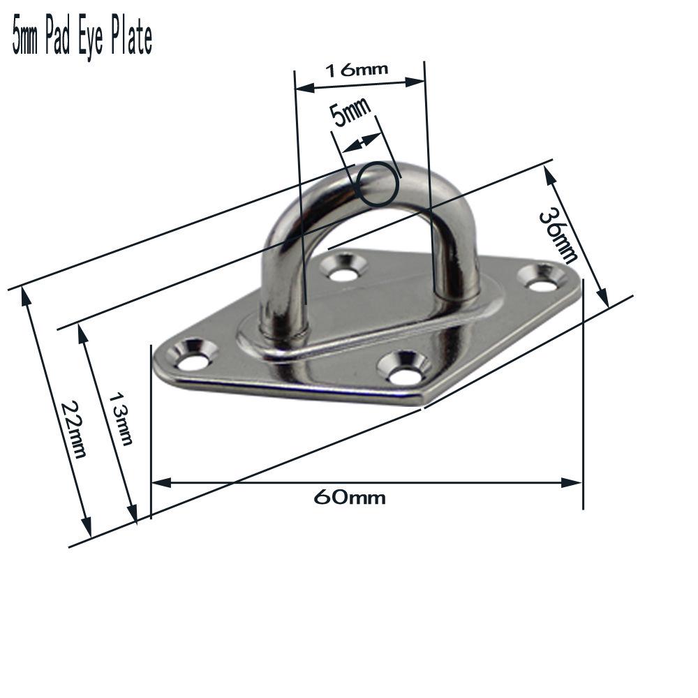 5mm Stainless Steel Square Sunshade Canopy Accessories Set
