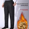 Зимние новые мужские плюшевые и толстые хлопковые брюки для теплой повседневной носки брюки для папы
