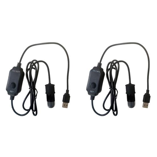 Нагреватель для аквариума, длительный срок службы, USB-цифровое напряжение 5 В, мини-контроль температуры, никель-хромовая проволока, термостат для аквариума, нагревательный стержень для личного использования