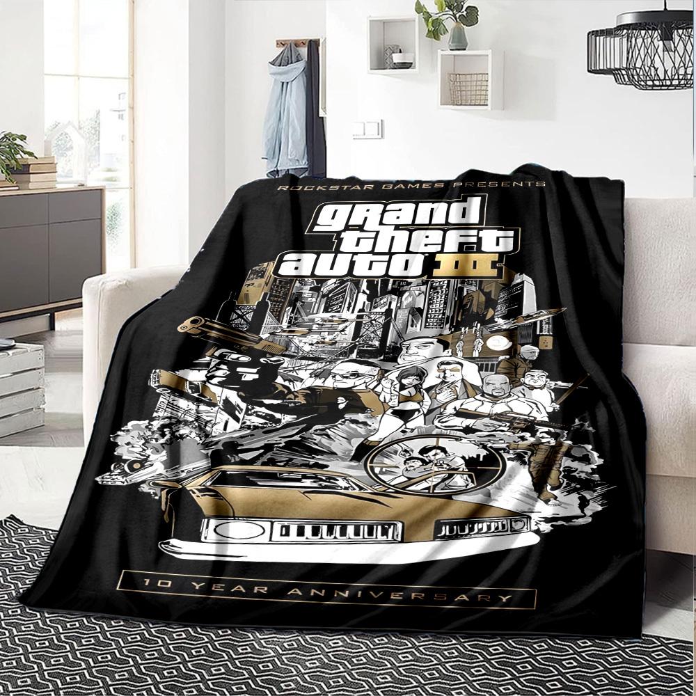 1pc dragon guitarThemed Blanket Soft Flannel All Season Cozy Throw with Bold Graphic Print, Travel, or Holiday Gift for Family & Friends