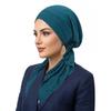 Fine Knit Pre-Tied Turban Stretch Fabric Headscarf Trendy Hijabs  Women
