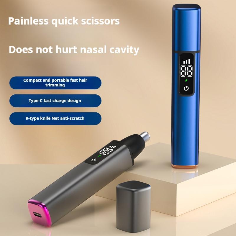 Новый Модернизированный светодиодный цифровой дисплей Многофункциональный электрический триммер для волос в носу Мужские волосы в носу Ножницы для чистого бритья Женская машина для волос в носу