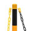 6 Pcs Traffic Cones with Fillable Base Yellow Delineator Post Cone Parking Pole with 6.6in Chains Adjustable Construction Cones