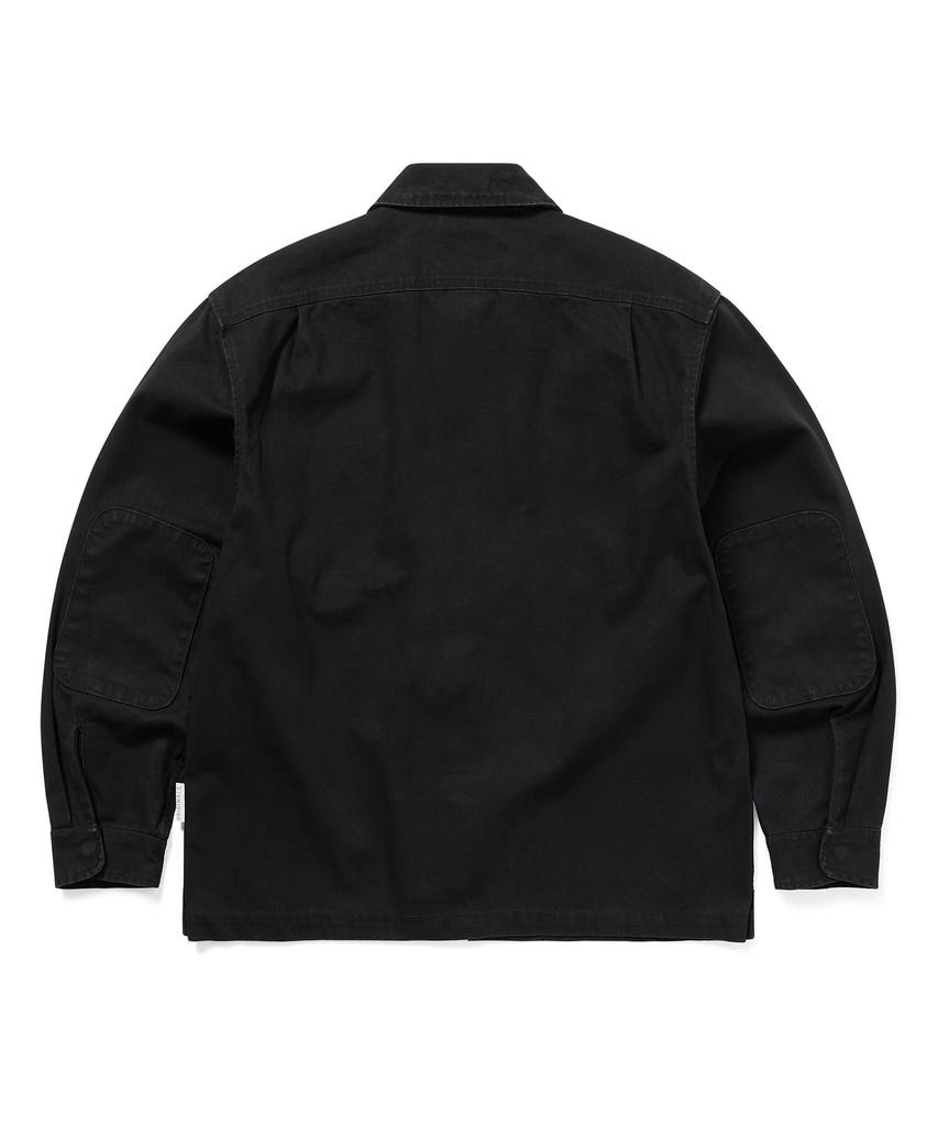 THISISNEVERTHAT Washed Zip Shirt Black