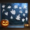 Водонепроницаемые ПВХ Наклейки Хэллоуин Призрачные Наклейки на Окно, Статические Наклейки, Осенний Декор для Стекол, Жуткий Дом для Внутренних и Наружных Вечеринок