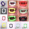 10 pcs/set Glow Halloween Fake Teeth Plastic Zombie Fake Teeth Funny Luminous Dentures  Unisex