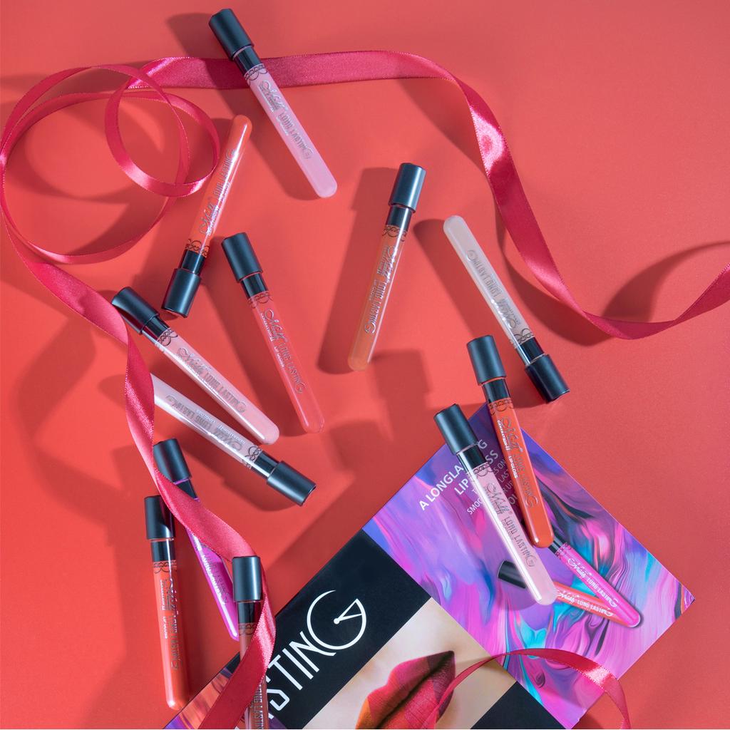 12Colors /set Makeup Matte Lip Gloss Lasting Non-stick Cup Liquid Lipstick Lip Tint