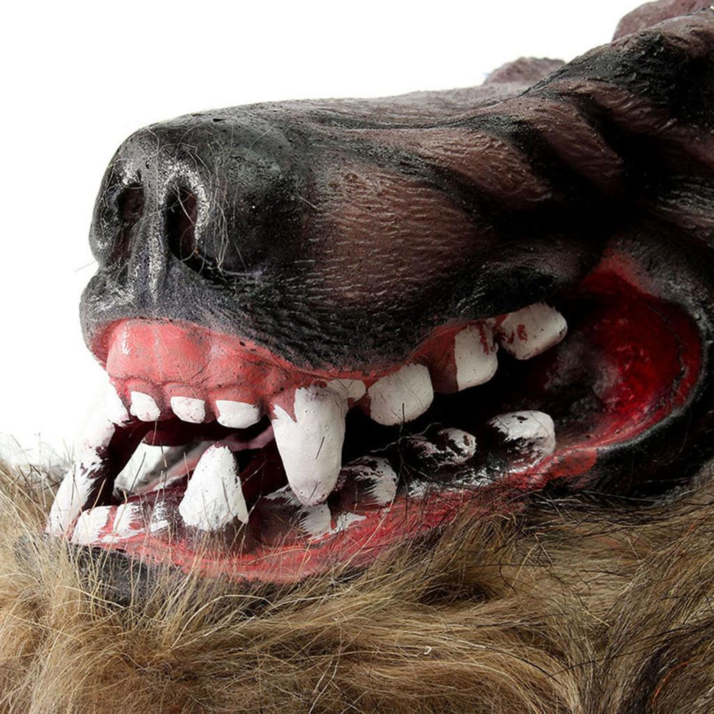 Halloween Horror Plush Wolf Gloves Mask Masquerade Halloween Party Costume Props Mask for Themed Party Supplies