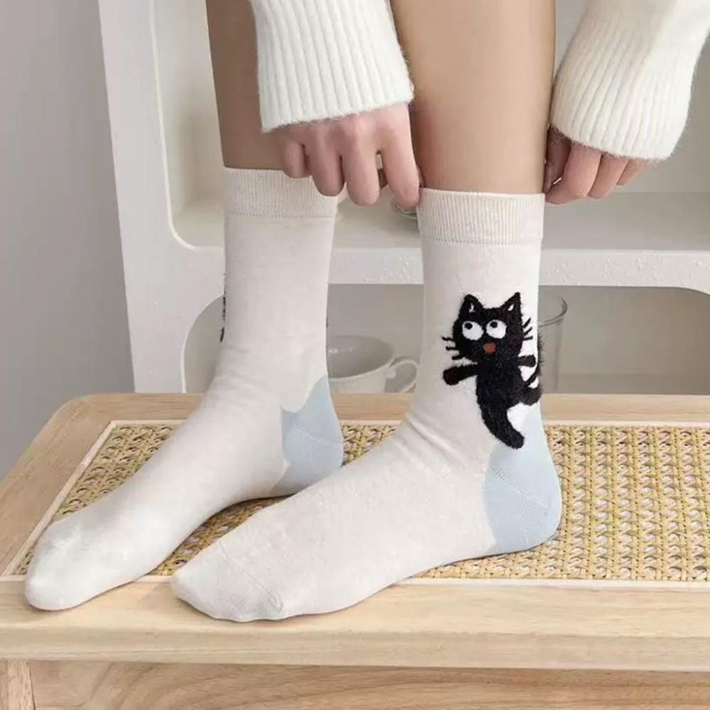1/4 пары Модные Милые Носки с Мультяшным Котом Женские Повседневные Мягкие Носки для Дома Хлопковые Удобные Носки для Снежных Сапог Подарок