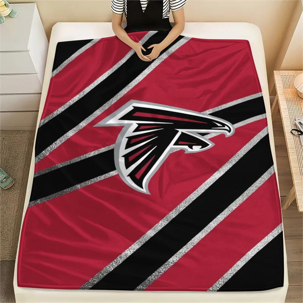 Фланелевое одеяло с принтом Atlanta Falcons, Высококачественное, Удобное для всех сезонов, Декор для дома, Тепло и уют, Идеально для рождественских подарков