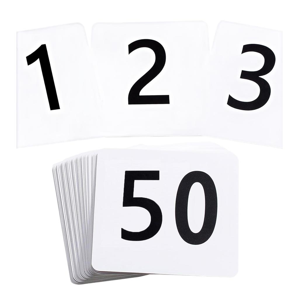 Paper Table Number Cards for Conferences and Parties Double Sided Numbered Seating Cards for Easy Viewing Place Card