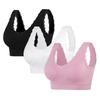 Double-layer sports lace without steel ring text yoga less vest shock-proof sleep large size