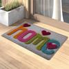 Flower Letter Absorbent Mat Love Heart Door Mat Creative Bathroom Mat  Wet Areas