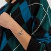 VIVIENNE WESTWOOD Майфэр Барельеф Классическая Серия Шипованный Сатурн Сезонная Ограниченная Синий Алмаз Серебряная Цепь Браслет Женский браслет 61020032-02W388