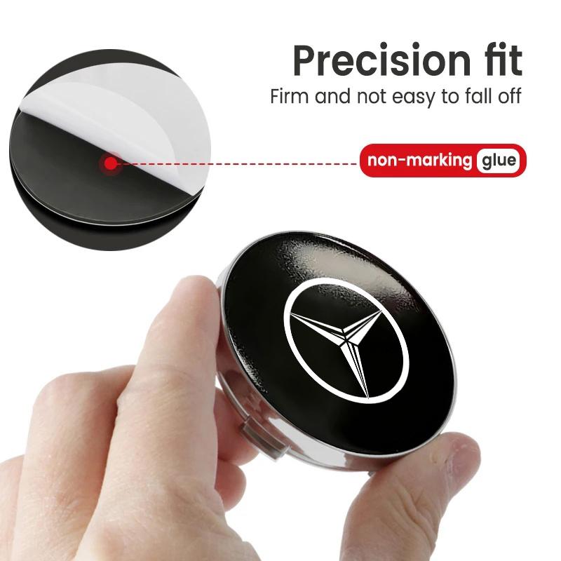 For Benz Wheel Center Sticker Emblem Rim Caps Hub Cover Logo Badge Decal AMG Exclusive A C E R V Class CLA CLS C180 C200 W204