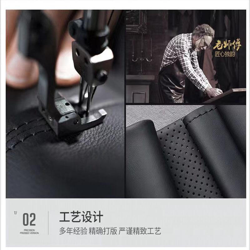 For MINI Cooper S JCW F60 F55 F54 F56 F57 Hand-stitched Black Non-slip Car Steering Wheel