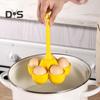 Silicone Egg Steamer 3/5 Cavities Long Handle Heat Resistant Easy Drainage Egg Cooker Steaming Cup Holder Kitchen Supplies