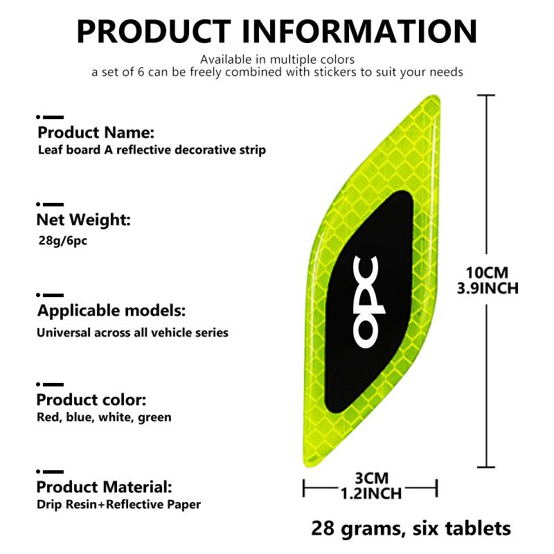 AZLD7 Car Reflective Sticker Collision Avoidance Warn Strip Tape Decals For Opel Insignia Corsa Zafira Mokka Grandland MOVANO Ampera