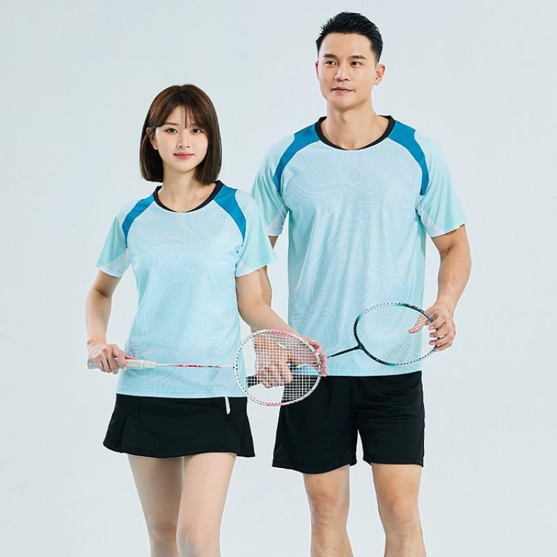 Quick-Dry Breathable Badminton Set Men Women Tennis Volleyball Training Competition Team Uniform