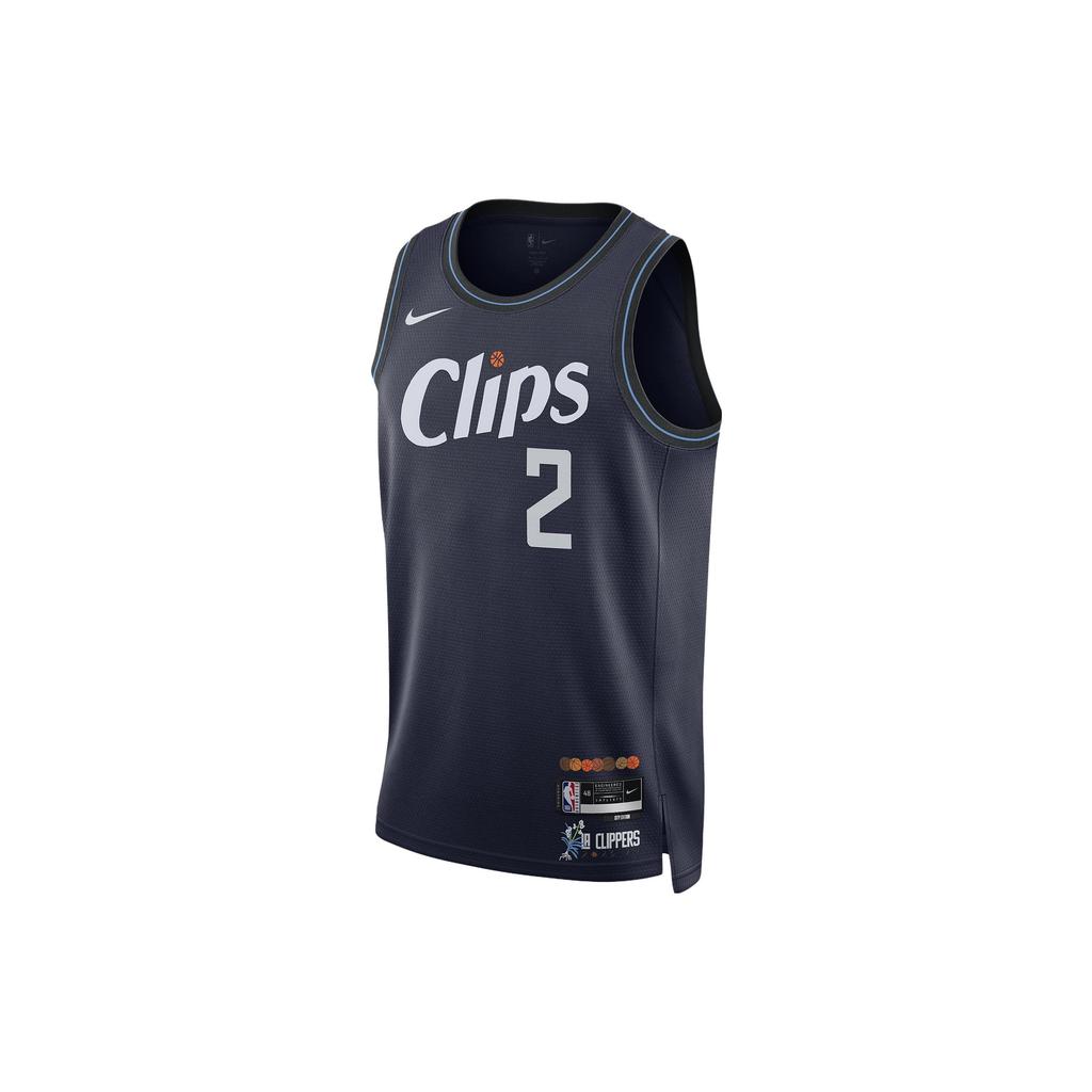 Nike Баскетбольная майка City Edition Сезон 2023/24, Los Angeles Clippers, Кавай Леонард Размер 2 Мужской Морской синий DX8505-420