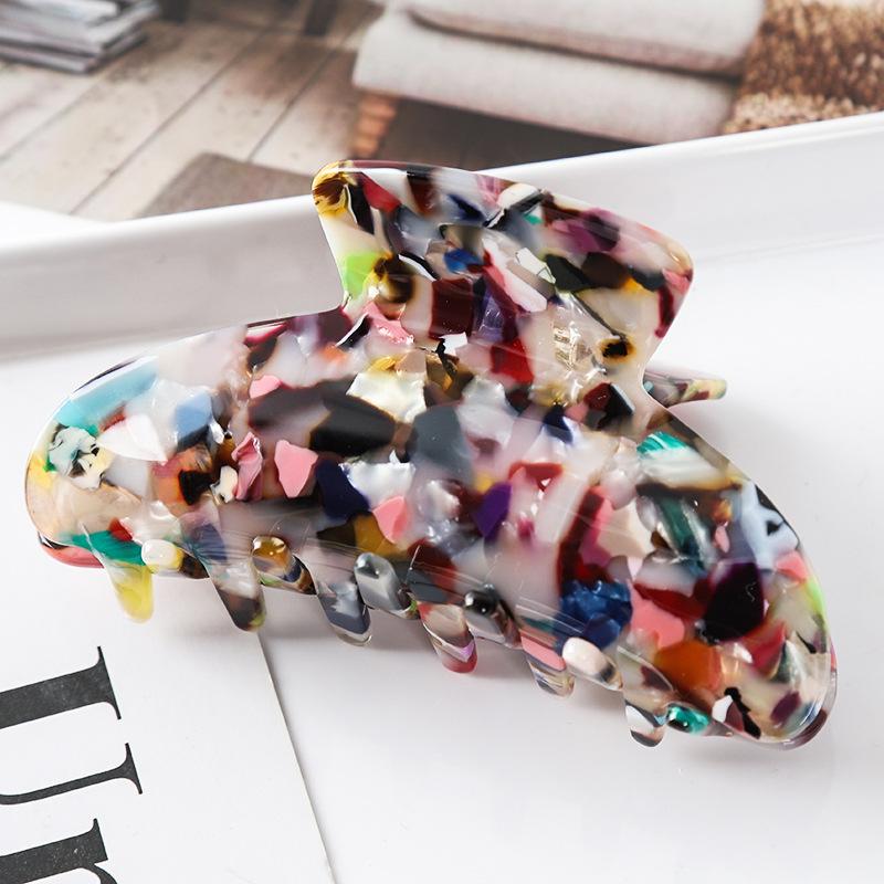 Large Acetate Acrylic Hair Claws Leopard Print Hairpins Hair Clip Women Geometric Hair Clamp Crab for Girl Hair Accessories Headdress