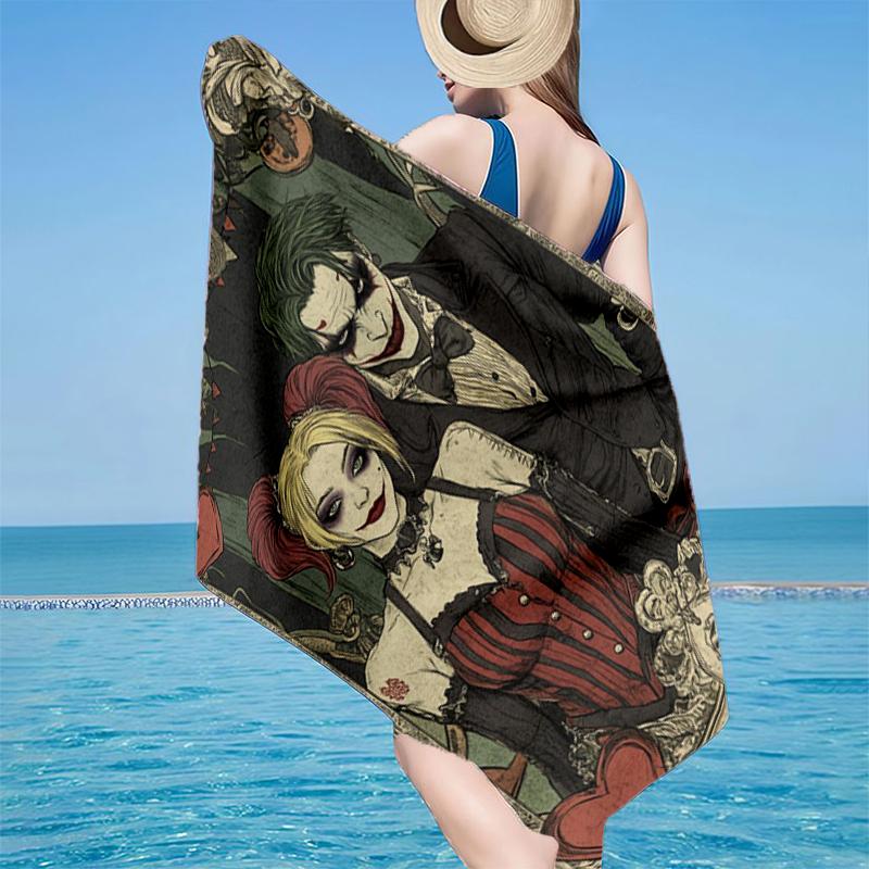 Jo-ker Floral Portrait Beach Towel, Super Soft Microfiber, Gift for Her/Him, Birthday, for Pool, Beach, Travel, Home Decor Fan gifts