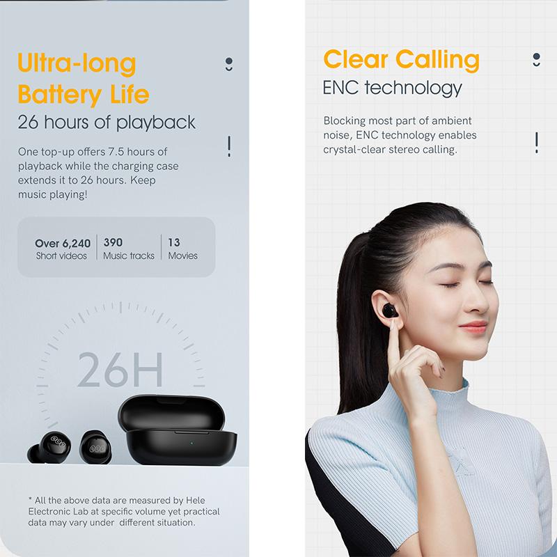 Беспроводные наушники QCY T17