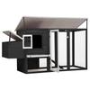 Garden Chicken Coop with 1 Nesting Box Gray Wood