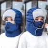 Mask Plush Thermal Trapper Hat Cold-proof Head Cover Snowproof Cycling Caps  Winter Warm